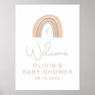 GITA Pastel Baby shower arc-en-ciel Affiche de bie