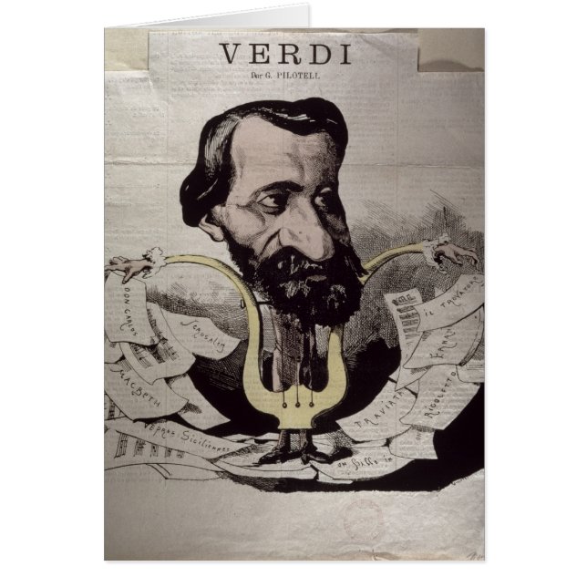 Giuseppe Verdi, caricature, 1860's (Devant)