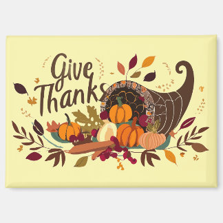 Give Thanks Cornucopia Magnet