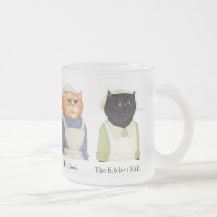 Givré CHATS DE LA DERNIÈRE Tasse de verre dépoli + Texte