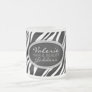 Givré Cheveux d'impression de zèbre et tasse de beauté