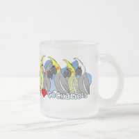 Colorez la tasse givrée de Cockatiel de mutations
