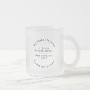 Givré Confirmation de la tasse de café en verre dépoli