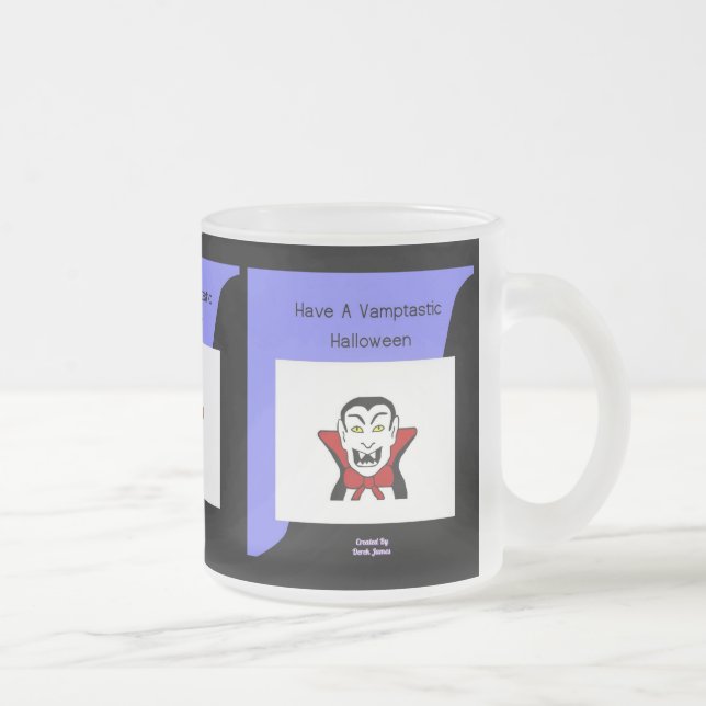 Givré Halloween Vamptastique petite tasse de verre dépol (Droit)
