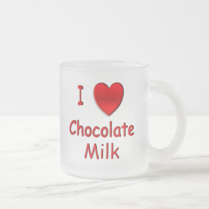 Givré I tasse givrée de lait chocolaté de coeur