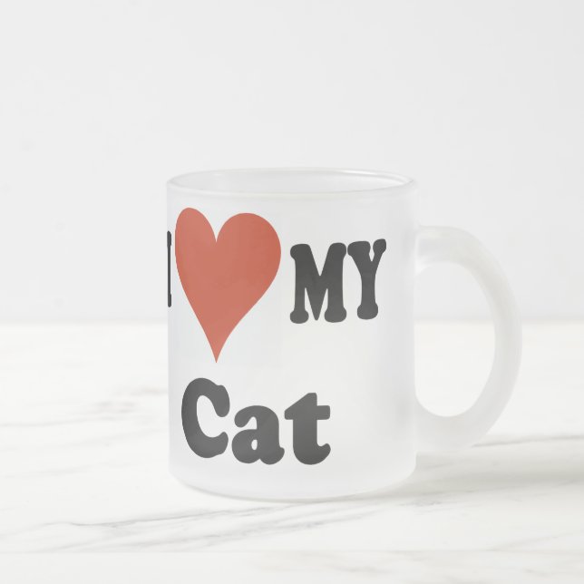 Givré J'aime ma tasse de café givrée par chat (Droit)