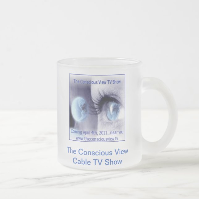 Givré La tasse de café consciente d'émission de TV de (Droit)
