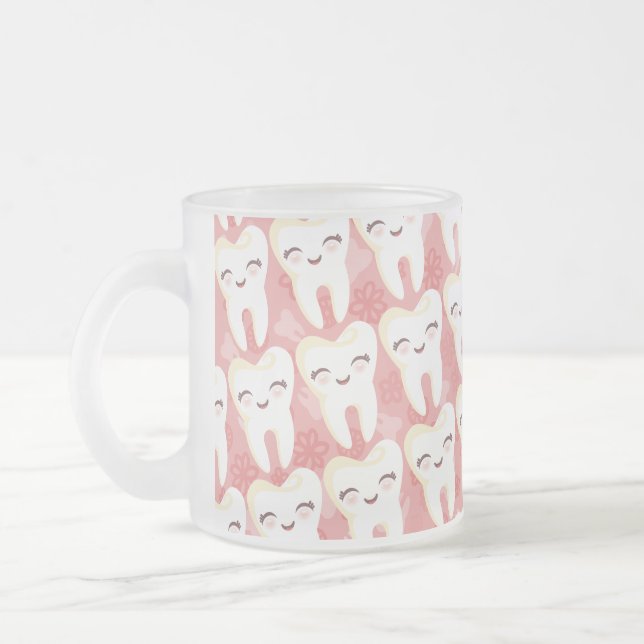 Givré Motif mignon de dents de bande dessinée - tasse (Gauche)