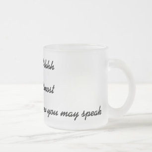 Givré Ne touchez pas à la tasse en verre drôle