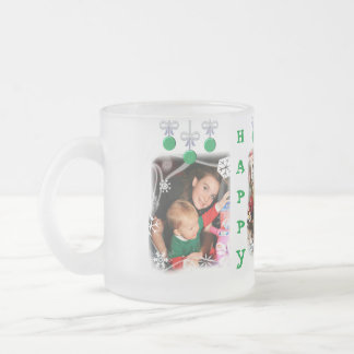 Givré Noël fait sur commande ornemente la tasse de café