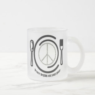 Givré Paix sur la tasse de plat