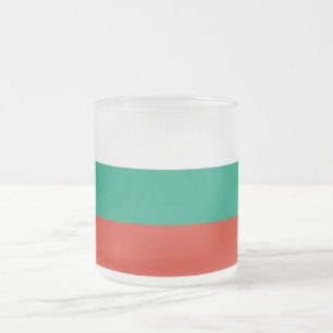 Givré Petite tasse de verre dépoli avec drapeau de Bulga