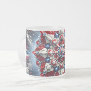 Givré Petite tasse en verre dépoli aux couleurs norvégie