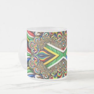 Givré Petite tasse en verre dépoli aux couleurs sud-afri