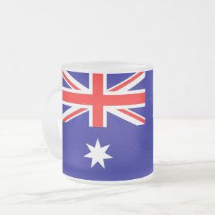 Givré Petite tasse en verre dépoli avec drapeau d'Austra