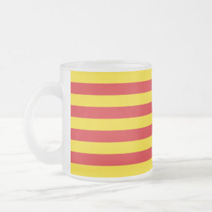Givré Petite tasse en verre dépoli avec drapeau de Catal