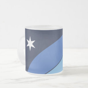 Givré Petite tasse en verre dépoli avec drapeau de Colum