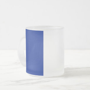 Givré Petite tasse en verre dépoli avec drapeau de la Fr