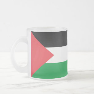Givré Petite tasse en verre dépoli avec drapeau de la Pa