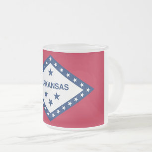 Givré Petite tasse en verre dépoli avec drapeau de l'Ark