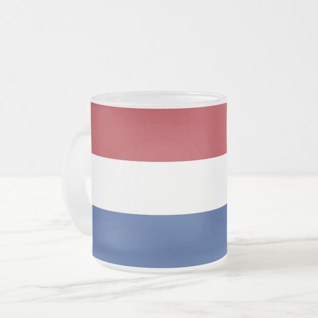 Givré Petite tasse en verre dépoli avec drapeau de Pays- (Devant gauche)