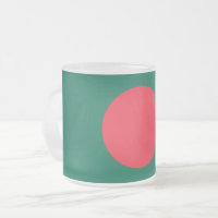 Petite tasse en verre dépoli avec drapeau du Bangl