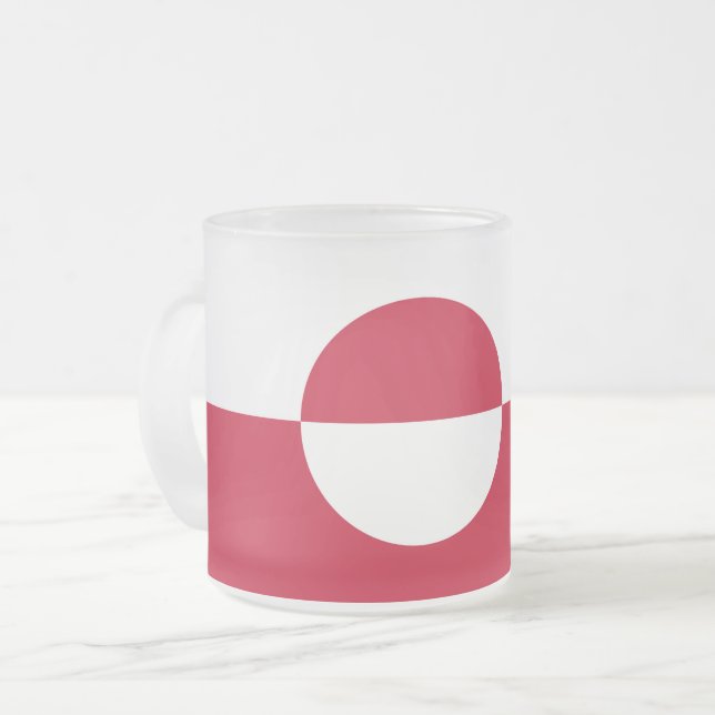 Givré Petite tasse en verre dépoli avec drapeau du Groen (Devant gauche)