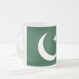 Givré Petite tasse en verre dépoli avec drapeau du Pakis