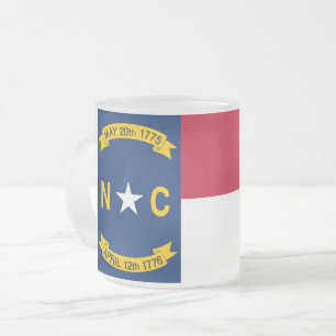 Givré Petite tasse en verre dépoli avec le drapeau Carol