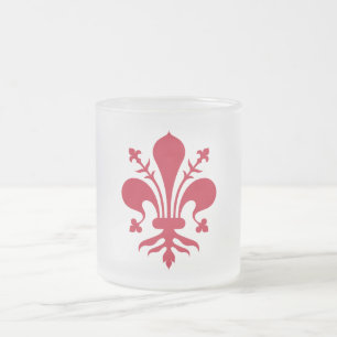 Givré Petite tasse en verre dépoli avec le drapeau de Fl