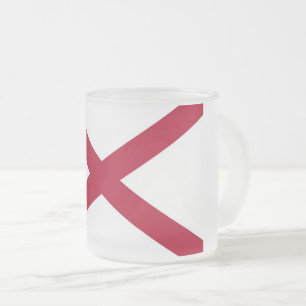 Givré Petite tasse en verre dépoli avec le drapeau de l'