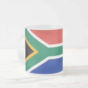 Givré Petite tasse en verre dépoli avec le drapeau de l'