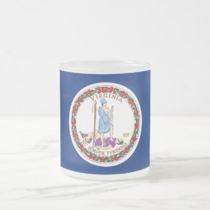 Givré Petite tasse en verre dépoli avec le drapeau Virgi