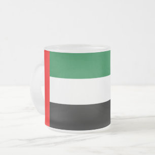 Givré Petite tasse en verre dépoli - drapeau des EAU