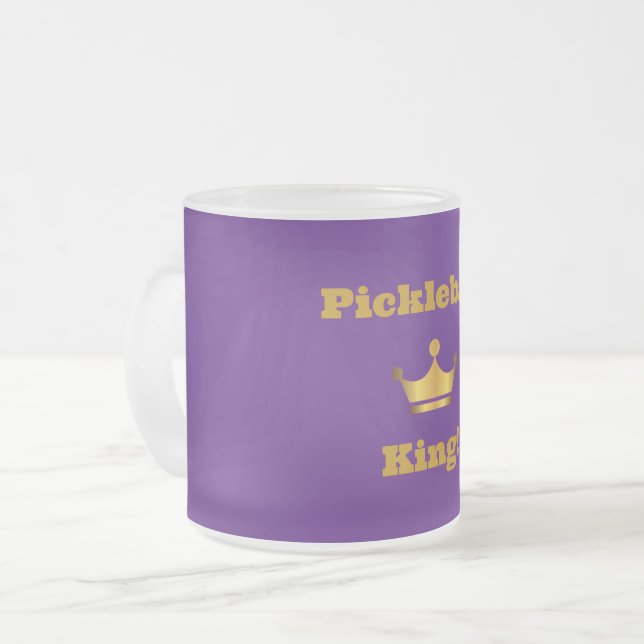 Givré Pickleball King tasse de café - violet & or (Devant gauche)