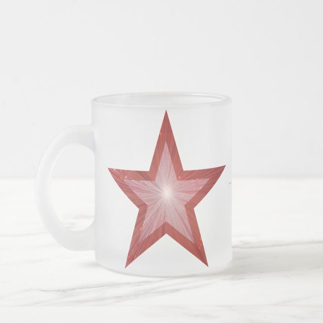 Givré Red Star 'Your Text' tasse à deux tons blanc (Gauche)