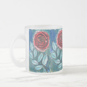 Givré Tasse à café Rouge Rose Expressionniste Fantaisist