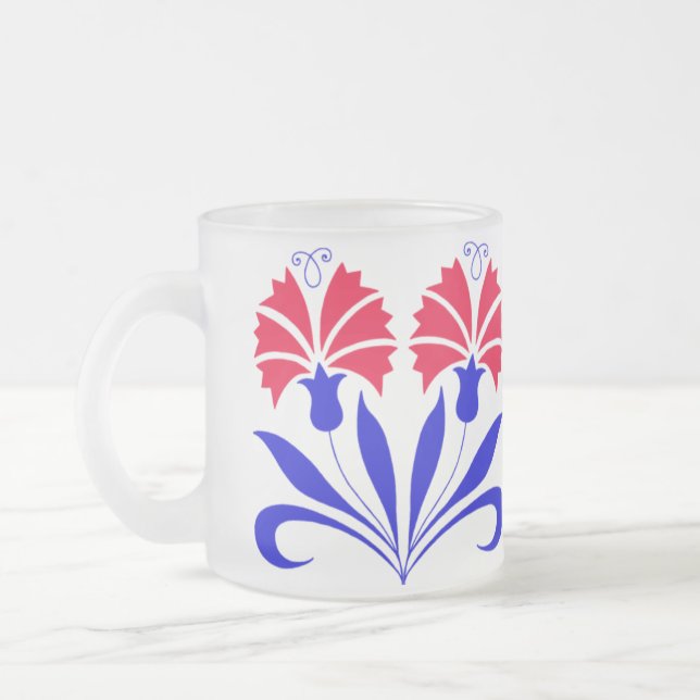 Givré Tasse avec des motifs slovènes dans des couleurs (Gauche)