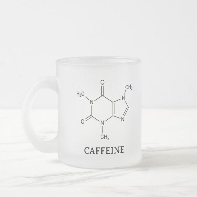 Givré Tasse Beaker Caféine, Molécule de Caféine Chimie  (Gauche)