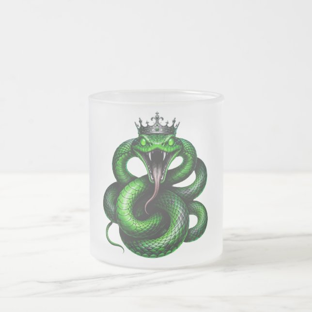 Givré Tasse blanche au serpent vert couronné (Centre)