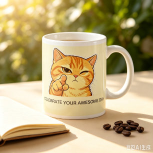 Givré Tasse chat orange chic personnalisée