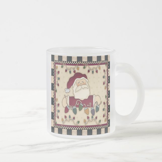 Givré Tasse d'ampoules de Noël de Santa (Droit)