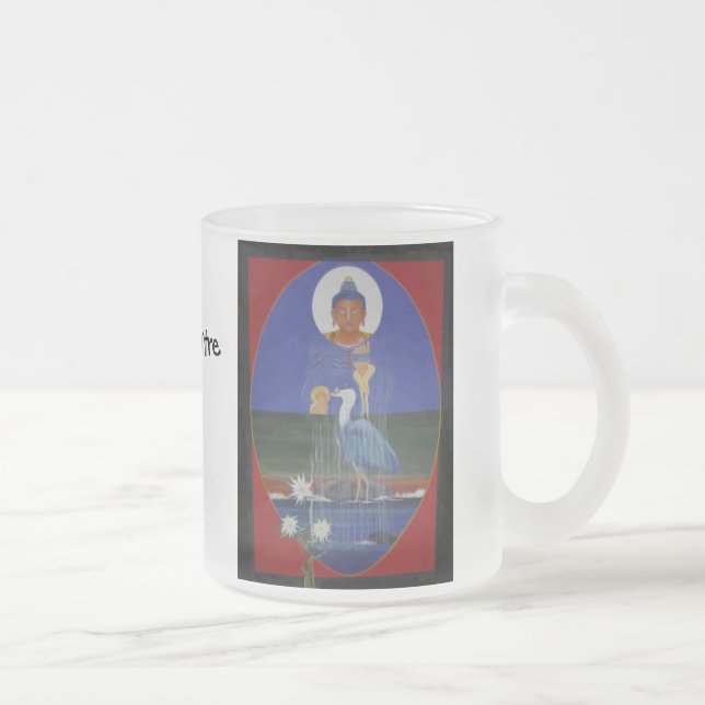 Givré Tasse de café bleue de centre de bouddhiste zen de (Droit)