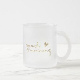 Givré Tasse de café bonjour en or