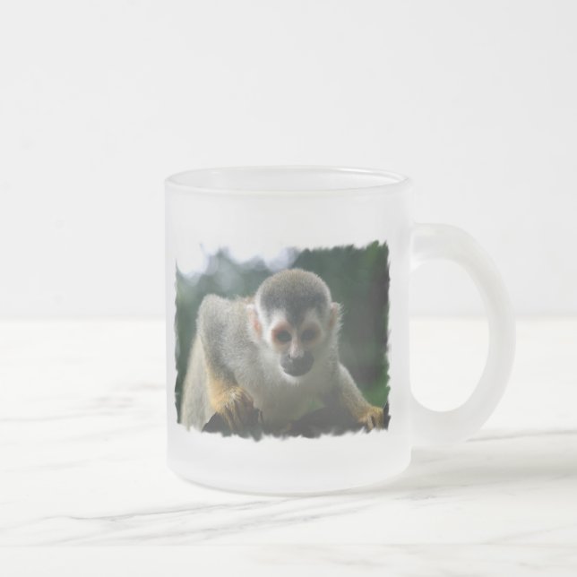 Givré Tasse de café en verre de singe d'araignée (Droit)