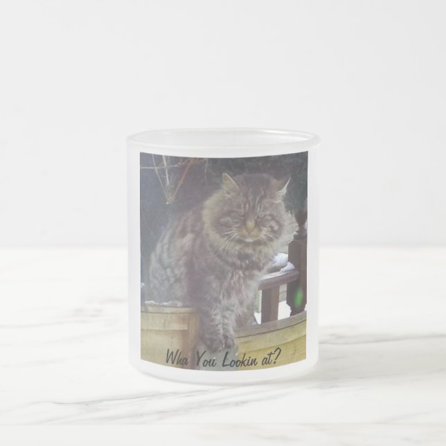 Givré Tasse de café givrée par chat fâché (Centre)