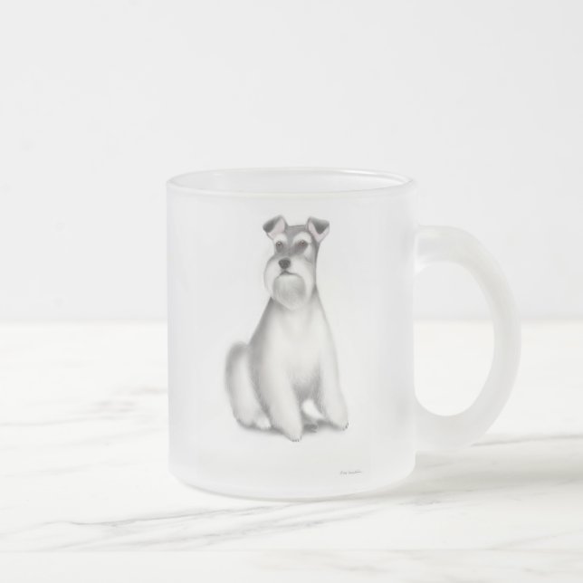 Givré Tasse de chien de Schnauzer miniature (Droit)