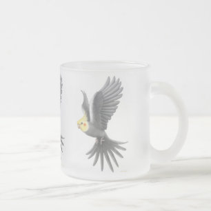 Givré Tasse de Cockatiel de vol