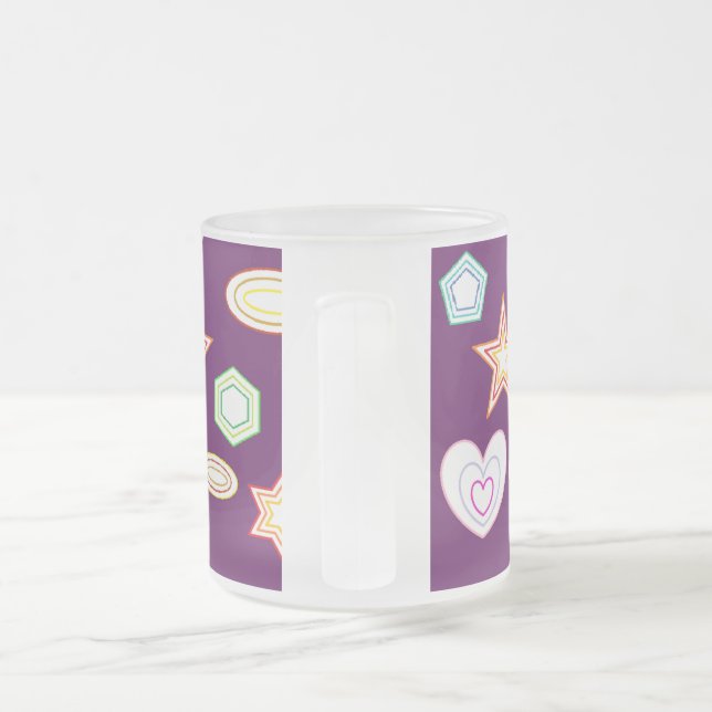 Givré Tasse de formes de couleur violette (Poignée)
