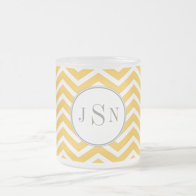 Givré Tasse de monogramme de Chevron (Centre)